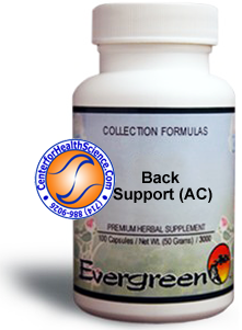 Back Support (AC)™ by Evergreen Herbs, 100 capsules, Center for Health
